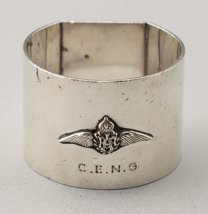 R.A.F. Sterling Silver Napkin Ring - C.E.N.G., Gieves Ltd London